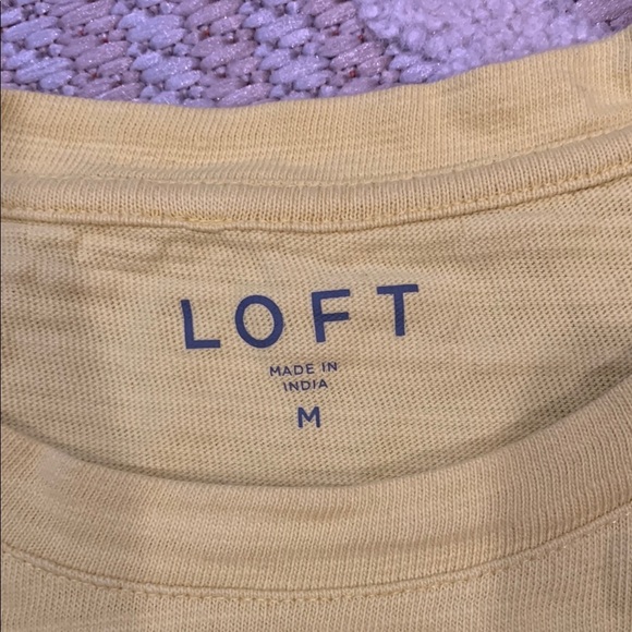 LOFT Yellow Short Sleeve Top - Picture 2 of 5